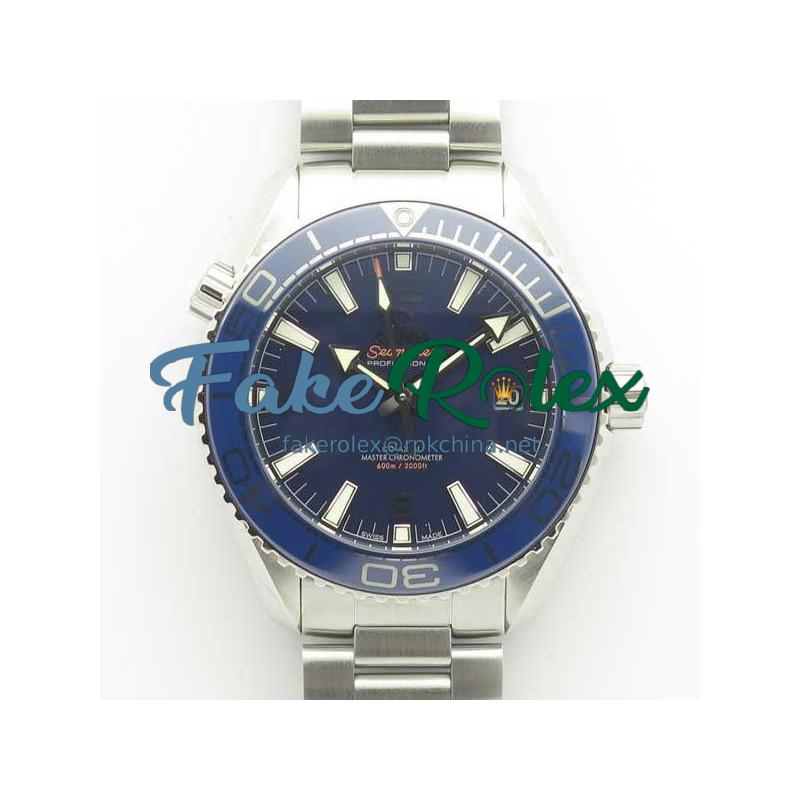 Replica Omega Seamaster Planet Ocean 600M 43.5MM 215.30.44.21.03.001 OM V2 Stainless Steel Blue Dial Swiss 8900