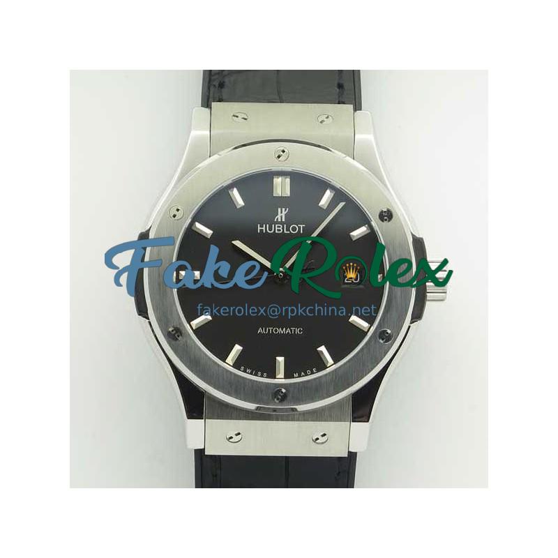 Replica Hublot Classic Fusion Titanium 42MM 511.NX.1171.LR F16 Titanium Black Dial Swiss 2892