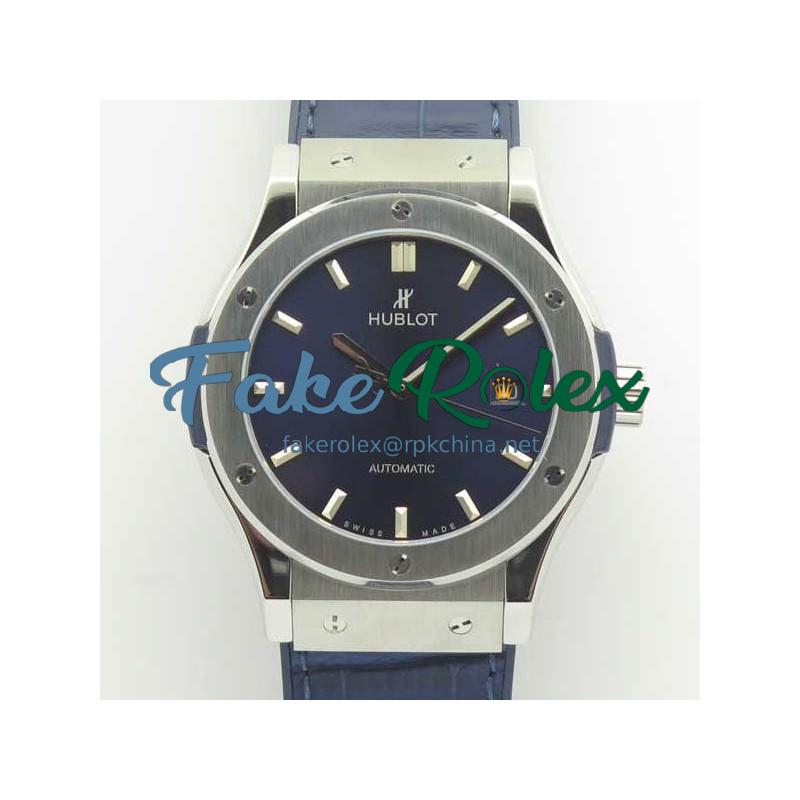 Replica Hublot Classic Fusion Blue Titanium 42MM 511.NX.7170.LR F16 Titanium Blue Dial Swiss 2892