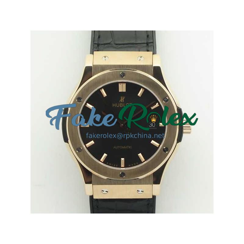 Replica Hublot Classic Fusion King Gold 42MM 511.OX.1181.LR F16 Rose Gold Black Dial Swiss 2892