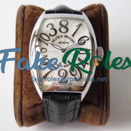 Replica Franck Muller Crazy Hours FM 8880 AB Stainless Steel Silver Dial Swiss 2824-2