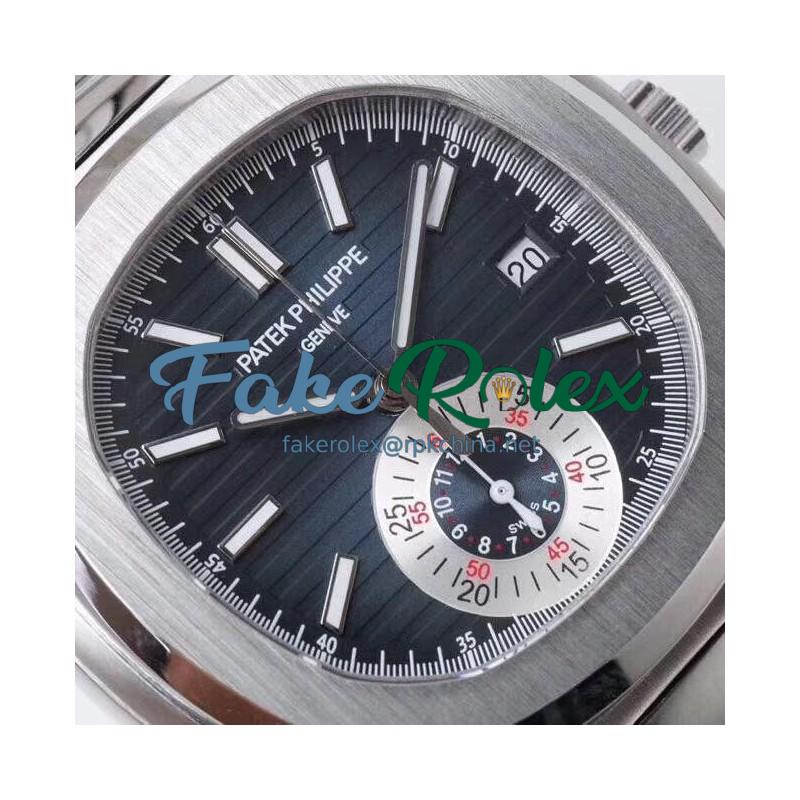 Replica Patek Philippe Nautilus Chronograph 5980 PP Stainless Steel Blue Dial Swiss 7750