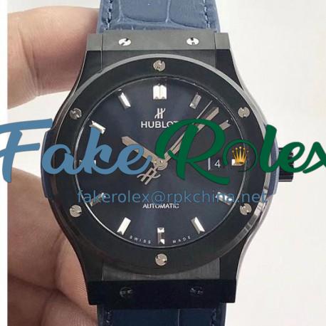 Replica Hublot Classic Fusion Ceramic Blue 511.CM.7170.LR JJ Ceramic Blue Dial Swiss 2892