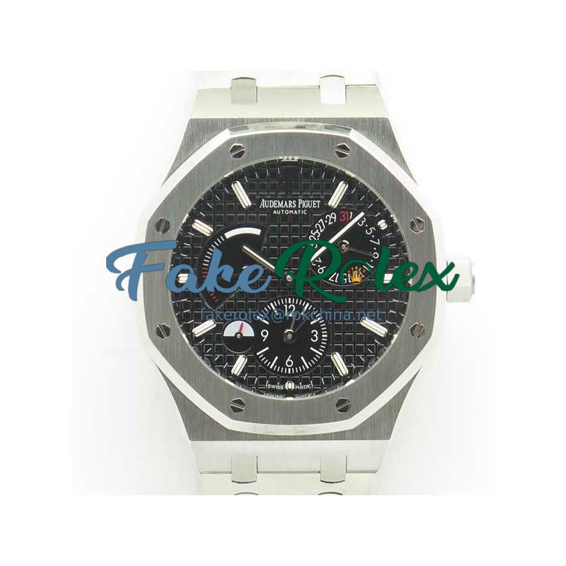 Replica Audemars Piguet Royal Oak GMT 39MM 26120 TWA Stainless Steel Black Dial Swiss 2329