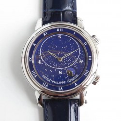 Replica Patek Philippe Grand Complications Sky Moon Celestial 5102G N Stainless Steel Blue Dial Swiss 240 LU CL C