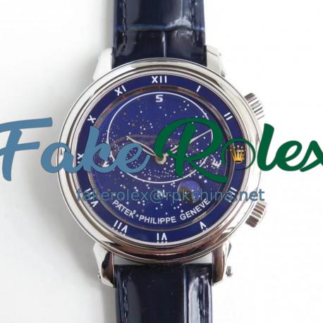 Replica Patek Philippe Grand Complications Sky Moon Celestial 5102G N Stainless Steel Blue Dial Swiss 240 LU CL C