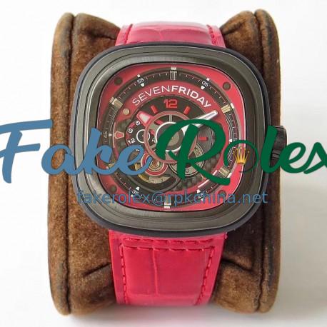 Replica SevenFriday P3B/06 Racing Team Red SV PVD Red Dial Miyota 82S7