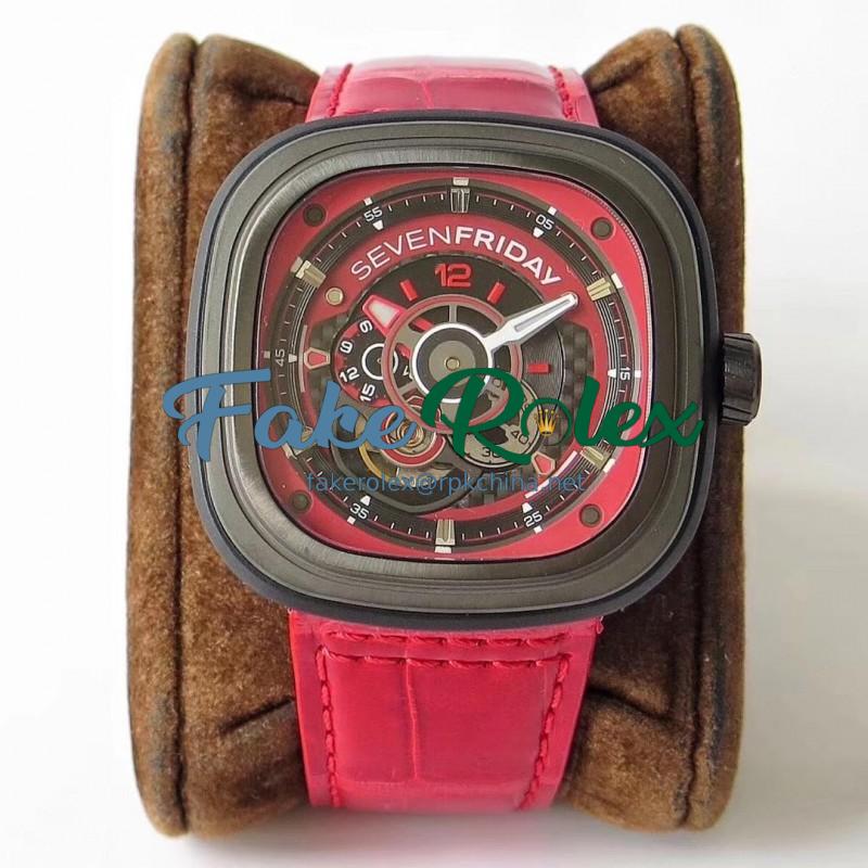 Replica SevenFriday P3B/06 Racing Team Red SV PVD Red Dial Miyota 82S7