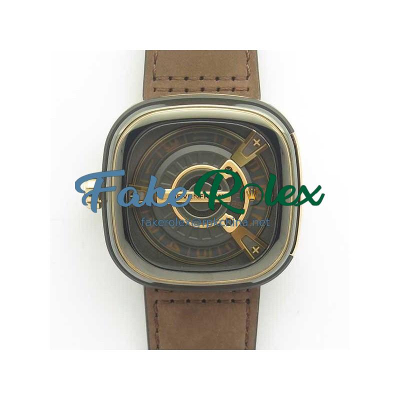 Replica SevenFriday M2/02 SV PVD Brown Dial Miyota 8215