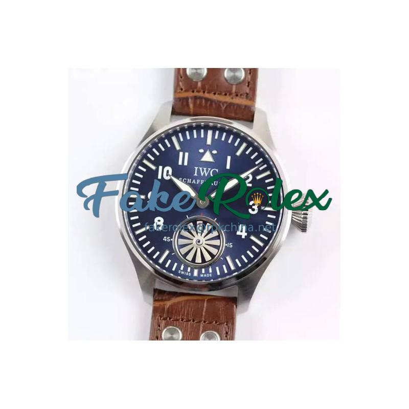 Replica IWC Big Pilot Markus Buhler IW5003 Stainless Steel Blue Dial Swiss 6498