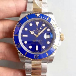 Replica Rolex Submariner Date 116613LB 2018 N V8S 24K Yellow Gold Wrapped & Stainless Steel Blue Dial Swiss 3135