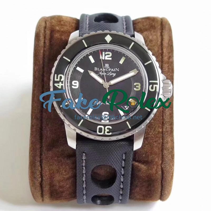 Replica Blancpain Fifty Fathoms Aqua Lung 5015C-1130-52B ZF Stainless Steel Black Dial Swiss 1315