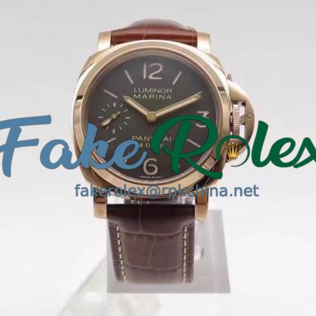 Replica Panerai Luminor 8 Days Oro Rosso PAM511 ZF Rose Gold Brown Dial Swiss P5000