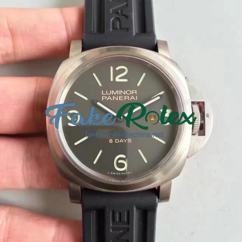 Replica Panerai Luminor 8 Days Titanio PAM564 ZF Titanium Brown Dial Swiss P5000