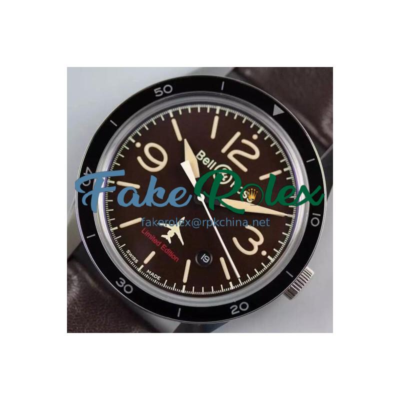 Replica Bell & Ross Falcon 50Th Anniversary Stainless Steel Brown Dial M9015