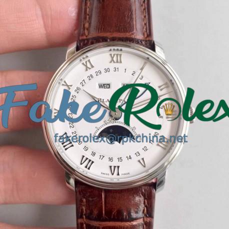 Blancpain Villeret 6654A-1127-55B OM V2 Stainless Steel White Dial Swiss 6654