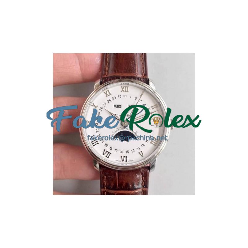 Blancpain Villeret 6654A-1127-55B OM V2 Stainless Steel White Dial Swiss 6654