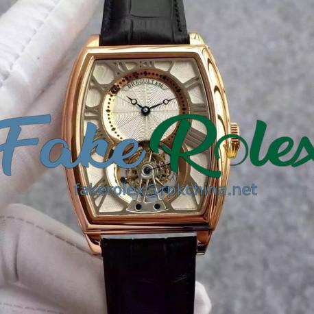 Replica Breguet Heritage 5497 Tourbillon 5497BR/12/9V6 N Rose Gold Silver Dial Swiss Tourbillon