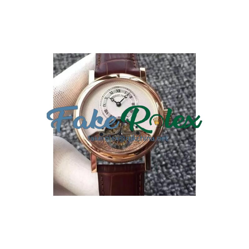 Replica Breguet Classique Complication 3357BR/12/986 N Rose Gold Silver Dial Swiss Tourbillon