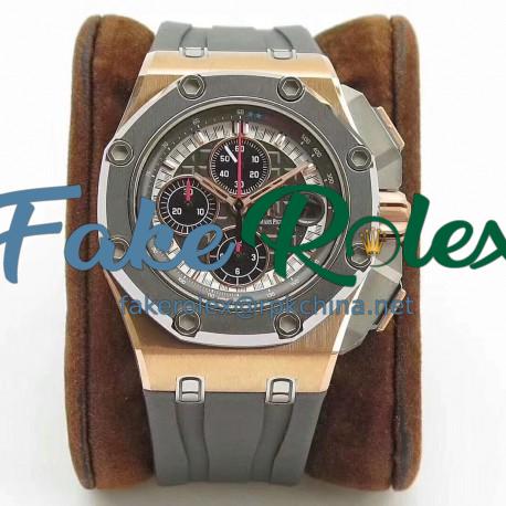 Replica Audemars Piguet Royal Oak Offshore Michael Schumacher 26568OM.OO.A004CA.01 JF V8 Rose Gold Anthracite Dial Swiss 3126