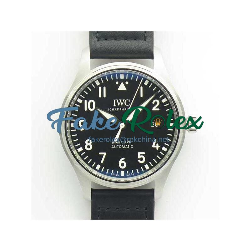 Replica IWC Pilot Mark XVIII IW327009 MKS V2 Stainless Steel Black Dial Swiss 2892