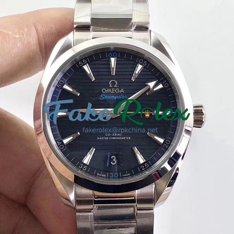 Replica Omega Seamaster Aqua Terra 150M Co-Axial Master Chronometer 220.10.41.21.03.002 VS Stainless Steel Blue Dial Swiss 8900