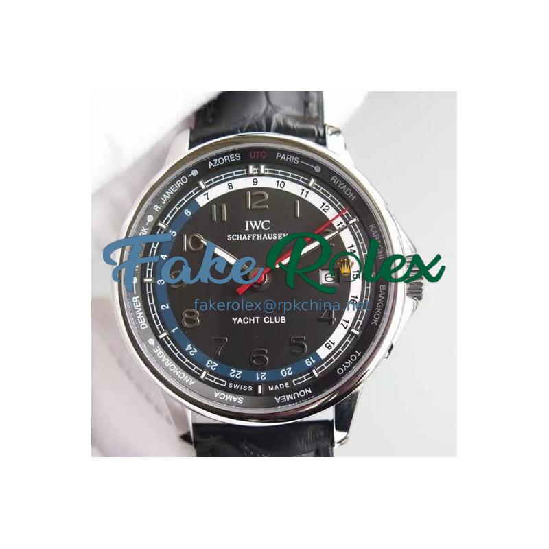 Replica IWC Portuguese Yacht Club Stainless Steel Black Dial Swiss 89000