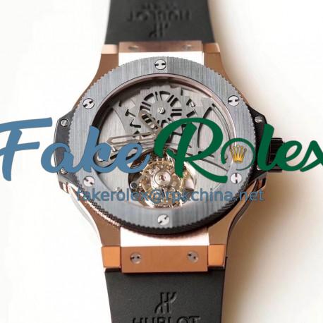 Replica Hublot Big Bang Tourbillon N Rose Gold Stainless Steel Dial Swiss Tourbillon