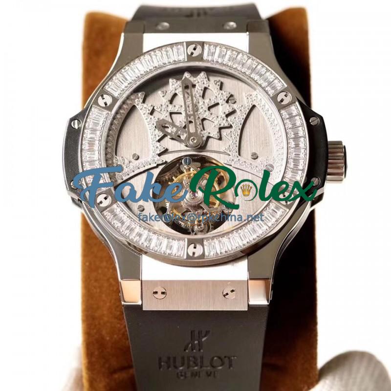 Replica Hublot Big Bang Tourbillon N Stainless Steel Stainless Steel & Diamonds Dial Swiss Tourbillon