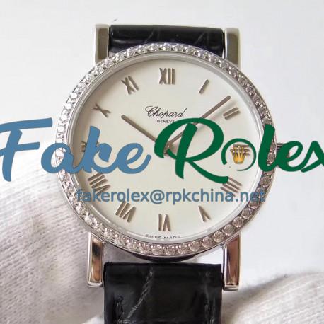 Replica Chopard Classic 127387-1001 MG Stainless Steel White Dial Swiss Ronda Caliber 1062 Quartz