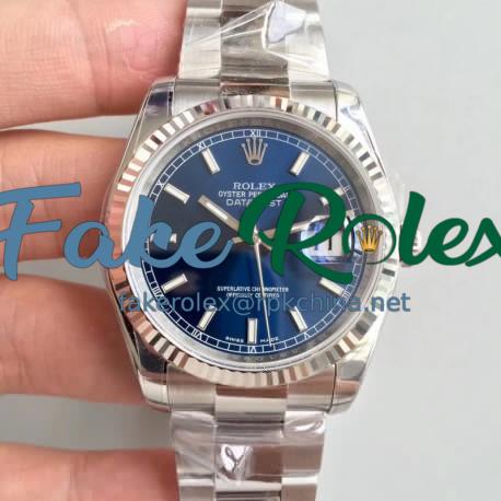 Replica Rolex Datejust 36MM 126234 AR Stainless Steel 904L Blue Dial Swiss 3235