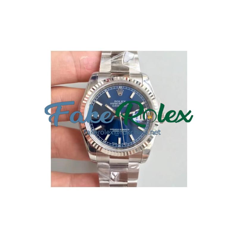 Replica Rolex Datejust 36MM 126234 AR Stainless Steel 904L Blue Dial Swiss 3235