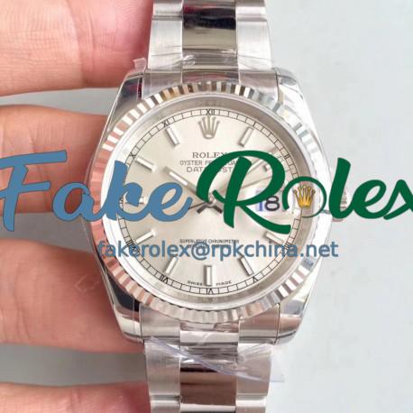 Replica Rolex Datejust 36MM 126234 AR Stainless Steel 904L Rhodium Dial Swiss 3235