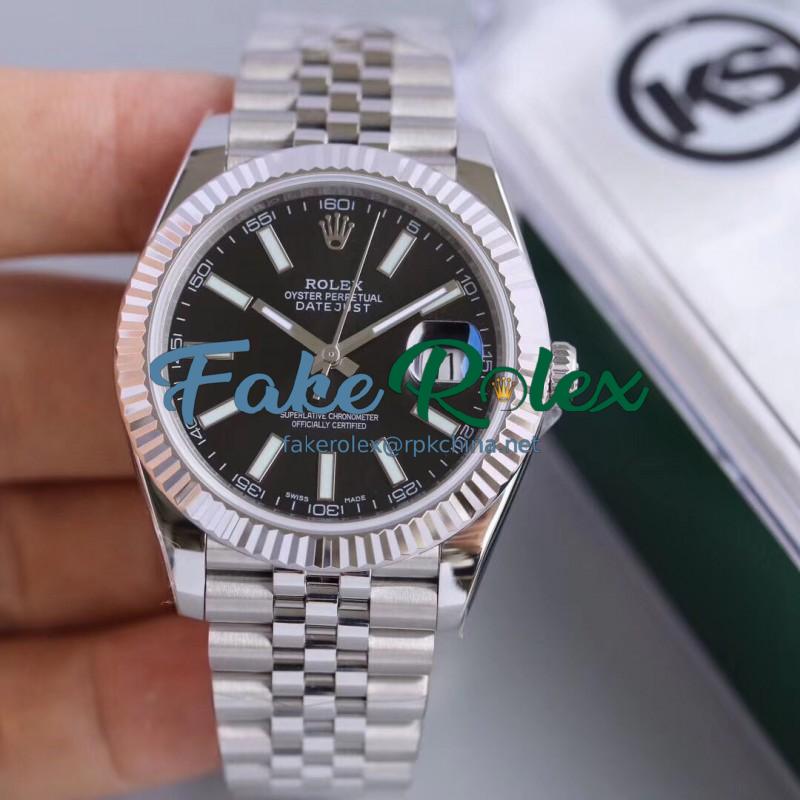 Replica Rolex Datejust II 126334 41MM KS Stainless Steel Black Dial Swiss 2836-2