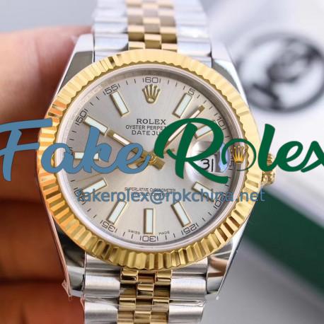 Replica Rolex Datejust II 116333 41MM KS Stainless Steel & Yellow Gold Rhodium Dial Swiss 2836-2