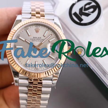 Replica Rolex Datejust II 116333 41MM KS Stainless Steel & Rose Gold Rhodium Dial Swiss 2836-2