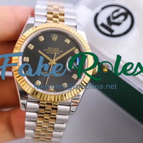 Replica Rolex Datejust II 116333 41MM KS Stainless Steel & Yellow Gold Black Dial Swiss 2836-2