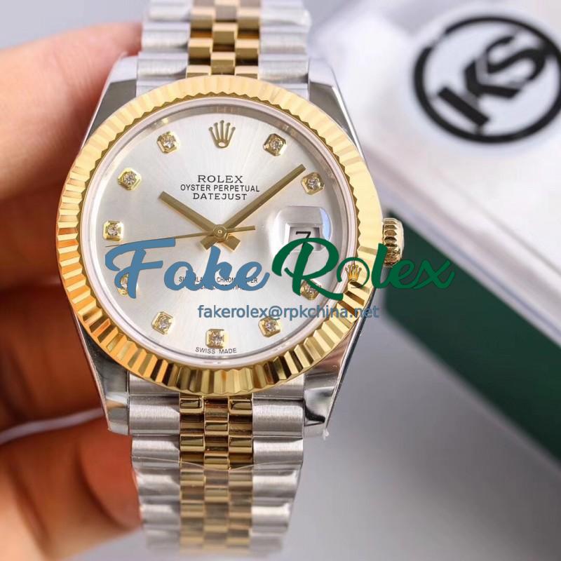 Replica Rolex Datejust II 116333 41MM KS Stainless Steel & Yellow Gold Rhodium Dial Swiss 2836-2