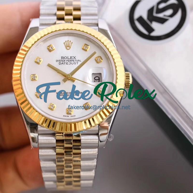 Replica Rolex Datejust II 116333 41MM KS Stainless Steel & Yellow Gold Mother Of Pearl Dial Swiss 2836-2