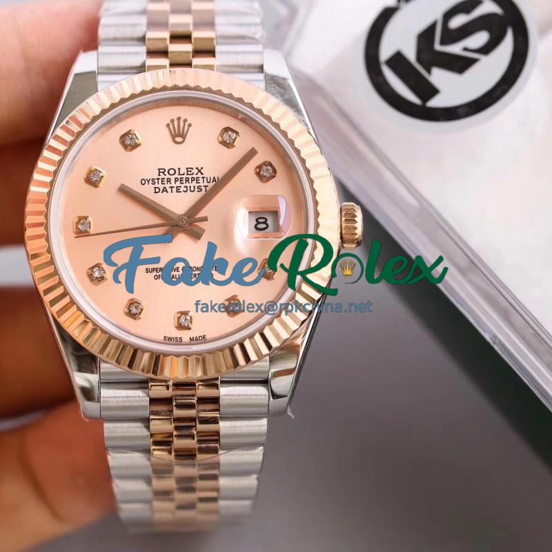 Replica Rolex Datejust II 116333 41MM KS Stainless Steel & Rose Gold Pink Mother Of Pearl Dial Swiss 2836-2