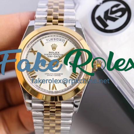 Replica Rolex Datejust II 116333 41MM KS Stainless Steel & Yellow Gold Rhodium Dial Swiss 2836-2