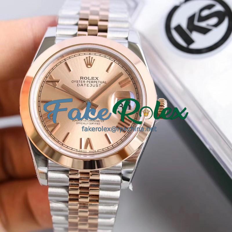 Replica Rolex Datejust II 116333 41MM KS Stainless Steel & Rose Gold Rose Gold Dial Swiss 2836-2