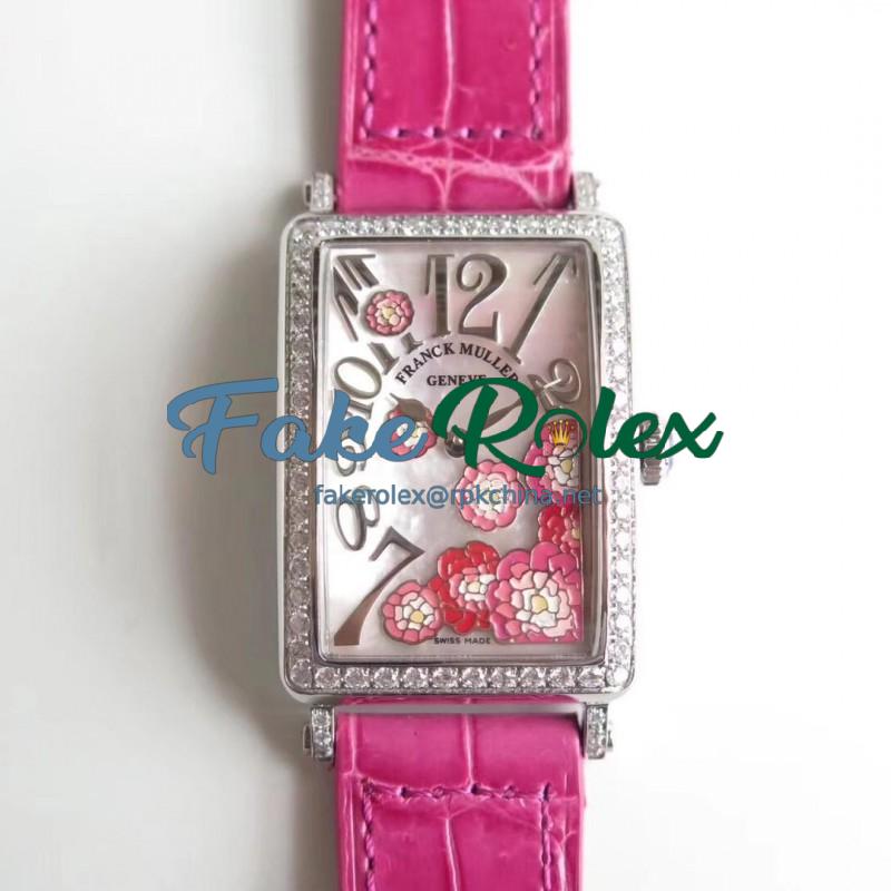 Replica Franck Muller Ladies Long Island 952 QZ REL MOP VL D1R EA Stainless Steel & Diamonds Mother Of Pearl Dial Swiss Quartz