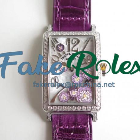 Replica Franck Muller Ladies Long Island 952 QZ REL MOP VL D1R EA Stainless Steel & Diamonds Mother Of Pearl Dial Swiss Quartz