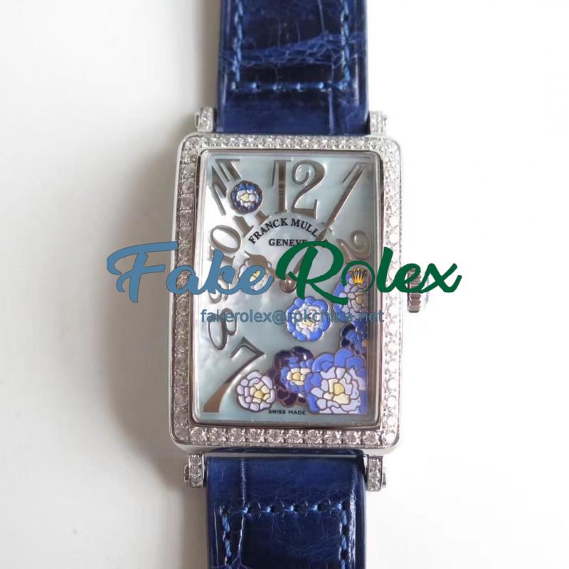 Replica Franck Muller Ladies Long Island 952 QZ REL MOP VL D1R EA Stainless Steel & Diamonds Mother Of Pearl Dial Swiss Quartz