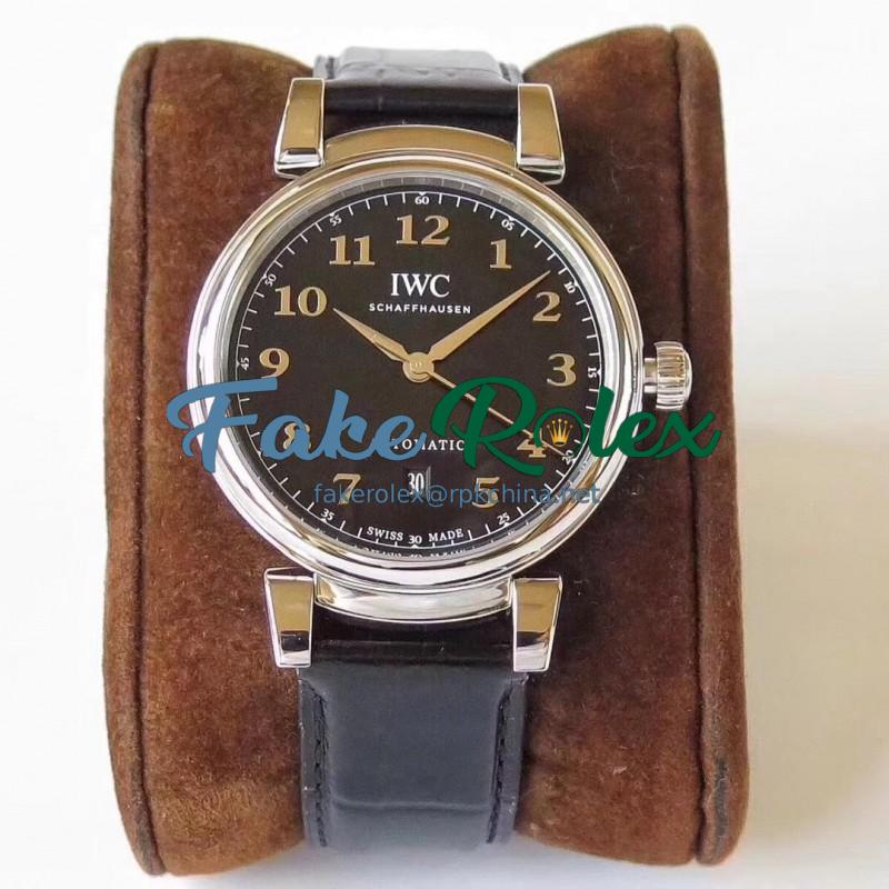 Replica IWC Da Vinci Automatic IW356601 MK Stainless Steel Black Dial Swiss 2892