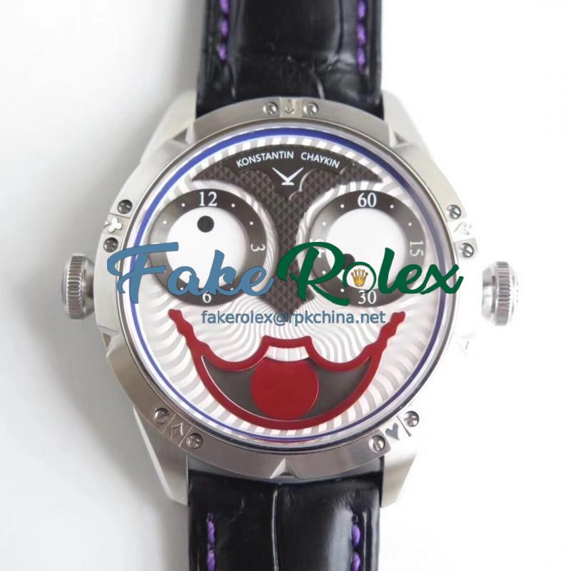 Replica Konstantin Chaykin Joker N Stainless Steel White & Blue Joker Dial Seiko NH35A