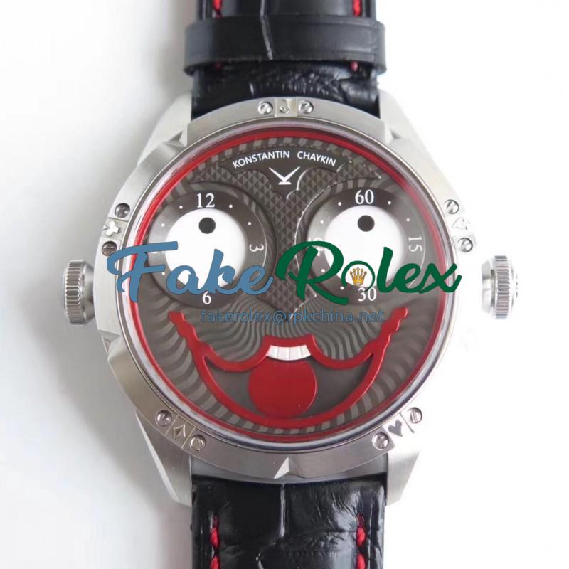 Replica Konstantin Chaykin Joker N Stainless Steel Anthracite & Red Joker Dial Seiko NH35A