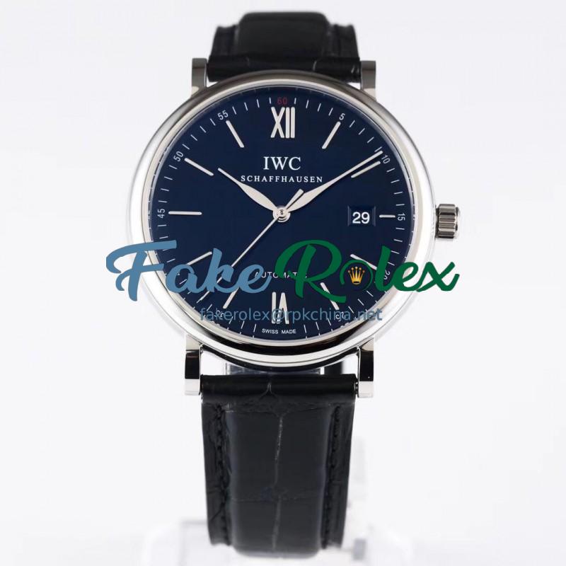 Replica IWC Portofino Automatic IW356502 AF Stainless Steel Black Dial Swiss 2892