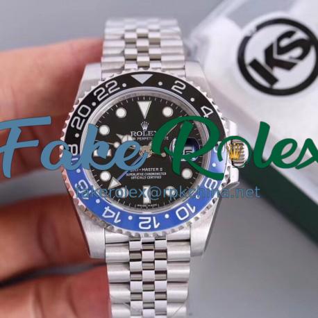 Replica Rolex GMT-Master II 116710BLNR KS Stainless Steel Black Dial Swiss 2836-2